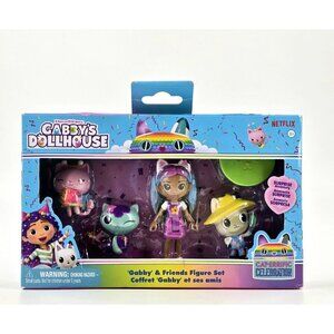 Gabby’s Dollhouse Gabby and Friends Figure Set with Rainbow Doll With Surprise